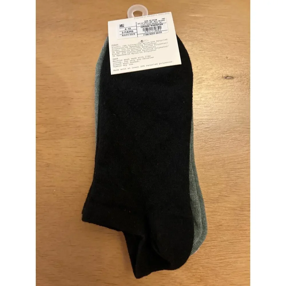 New Womens 3 Pairs A New Day Avacado 🥑Print low cut socks shoe size 4-10